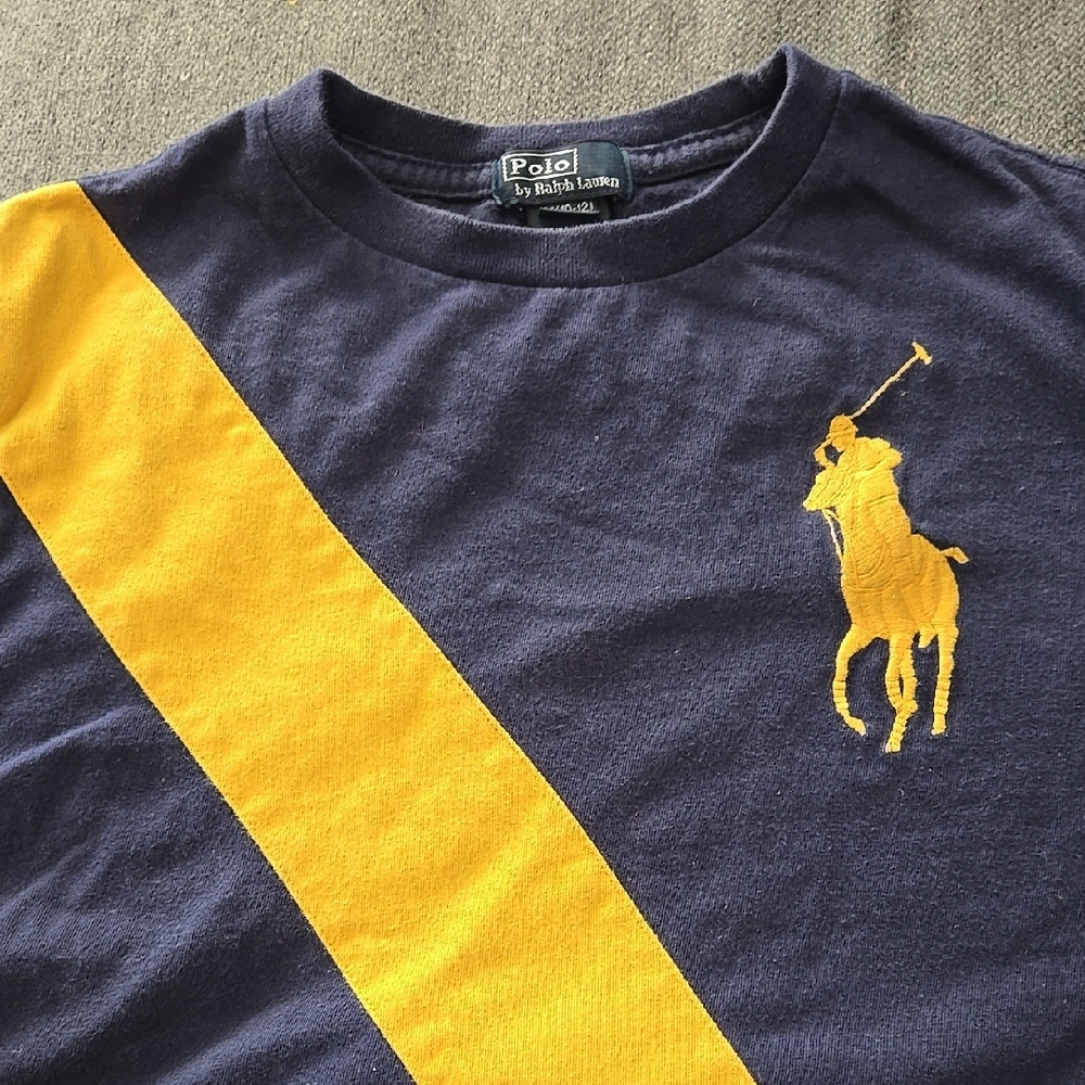 Polo Ralph Lauren Navy and Yellow T-Shirt